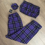 VIOLET Purple Tartan Bandeau