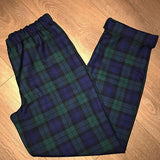 ROWAN Navy/Green Tartan Trousers