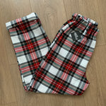 HOLLY White/Red Tartan Trousers