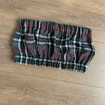 LILIANNA Grey/Red Tartan Bandeau