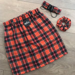 CIARA Orange Tartan Skirt