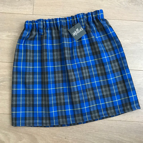 WILLOW Blue Tartan Skirt