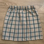 ELIZA Cream Tartan Skirt