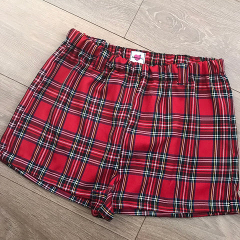 APRIL Red Tartan Shorts