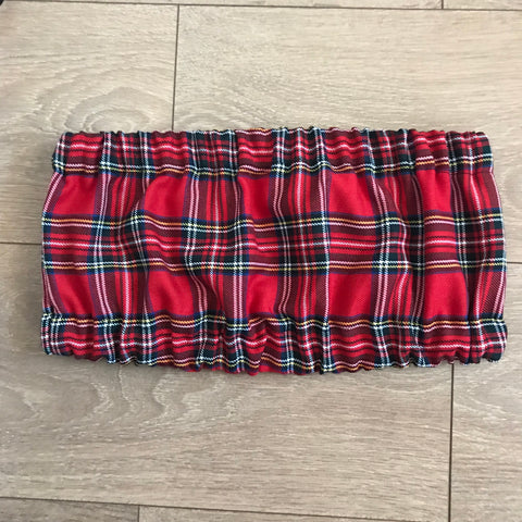 APRIL Red Tartan Bandeau