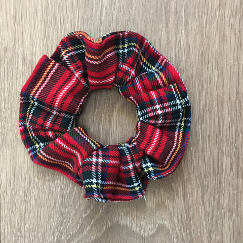 APRIL Red Tartan Scrunchie Only