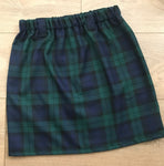 ROWAN Navy/Green Tartan Skirt