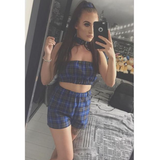 WILLOW Blue Tartan Shorts